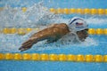 Olympic champion Michael Phelps of United States swimming the Men's 200m butterfly at Rio 2016 Olympic Games Royalty Free Stock Photo